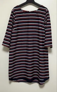 GAP ボーダーワンピース　サイズＬ　7分袖 — image 1