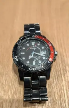 SEIKO KINETIC メンズ腕時計 ブラック ジャンク品 — image 1