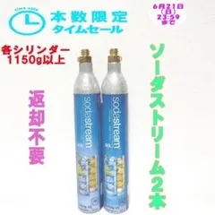 本数限定セール！17-71819_ソーダストリームシリンダー2本 — image 1