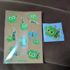 特茶 × Duolingo アクリルキーホルダー ステッカーセット — image 1