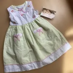 新品未使用　蝶刺繍ノースリーブワンピース 5T — image 1