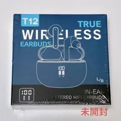 【新品未開封】T12 ワイヤレスイヤホン ノイズキャンセル 大容量充電 高音質 — image 1