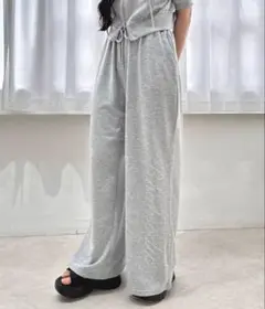 INGNI ラインストーンロゴスウェットパンツ グレー 新品 — image 1