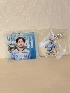 家長昭博選手ガチャフロ 勝利時ラメアクリルキーホルダーとコネクタチャームセット — image 1