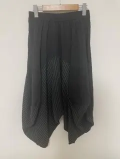 サルエルパンツ ブラック ストライプ柄　V系 モード系 — image 1