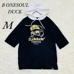 《B ONE SOUL》フード付きパーカー/メンズ/五分袖/ブラック系/M — image 1