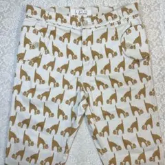 【peu pres】猫柄 テーパードパンツ ストレッチパンツ 日本製　総柄 — image 1