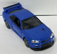 トミカ 日産 スカイライン GT-R BNR34 ブルー — image 1