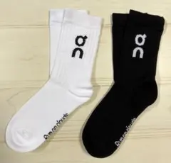 二足セット ON オン ランニング ソックス 靴下 ホワイト ブラック — image 1
