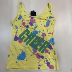 CHEER タンクトップ スプラッシュ柄 イエロー Fサイズ — image 1