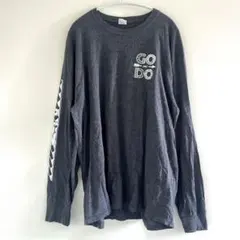 【US古着】PORT&COMPANY 袖プリント ロンT チャコールグレー XL — image 1