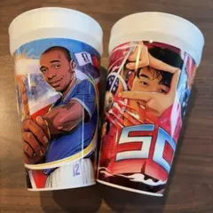 McDonaldサッカー選手デザイン プラスチックカップ 2個セット — image 1
