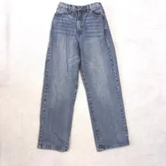 モーメントプラス　シンプルストレートパンツ　ブルー　Mサイズ — image 1