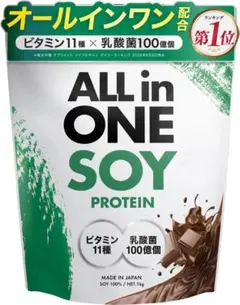 アンビーク AMBiQUE ソイプロテイン 1kg チョコレー 植物性プロテイン — image 1