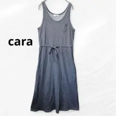 Cara カーラ ノースリーブロングワンピース スウェット 切りっぱなし — image 1
