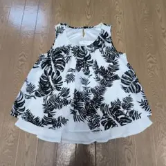 イング　ボタニカル柄 ノースリーブ ブラウス — image 1