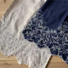 新品未使用　Cloud nine 60キャンブリック裾刺繍8分丈ペチパンツ — image 1
