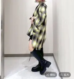 PAGEBOY（ページボーイ）のオンブレチェックルーズシャツ — image 1