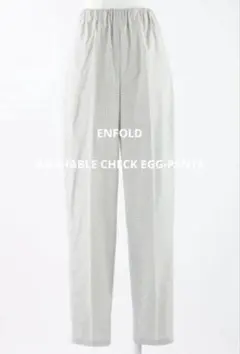 ENFOLD 24SS WASHABLE CHECK EGG-PANTS — image 1