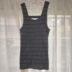 NICE CLAUP チェック柄 ジャンパースカート ワンピース F — image 1