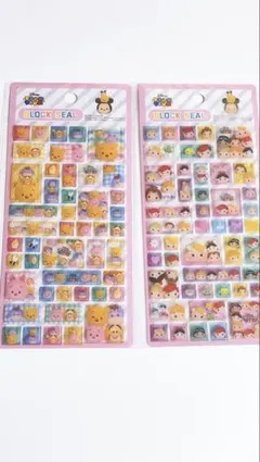 Disney Tsum Tsum Block Seal 2枚セット — image 1