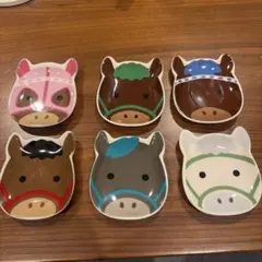 競走馬　カラフルダービー　豆皿 — image 1