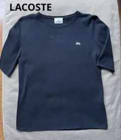 LACOSTE ブラック コットンニットTシャツ サイズ40 — image 1