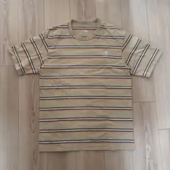 THE NORTH FACE マルチボーダー Tシャツ ベージュ — image 1