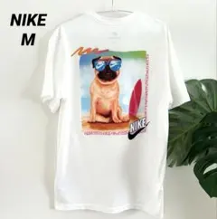 【NIKE ナイキ 】M パグ　犬　半袖Tシャツ 白　ホワイト — image 1