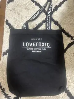 LOVETOXIC ロゴテープ トートバッグ ブラック — image 1