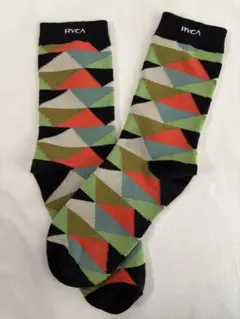 【中古】RVCA ソックス 靴下 幾何学模様 マルチカラー — image 1