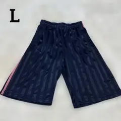 【Burst of Energy】ネイビー ピンクライン ジャージ ハーフパンツ — image 1