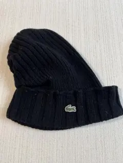 LACOSTE ラコステ ニット帽 ビーニー ブラック — image 1