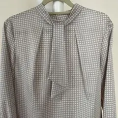 UNTITLED アンタイトル オータムジオメボウタイブラウス 日本製 美品 0 — image 1