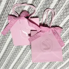SWAROVSKI ショップ袋 2枚セット ピンク紙袋　ショッパー — image 1