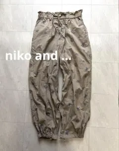 niko and ... ニコアンド ドライチル イージー柄パンツ マリン柄 Ｆ — image 1