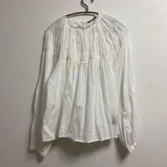 値下げ中【25AW】ZARA ロマンチックスモッキングシャツコットン　袖刺繍　L — image 1