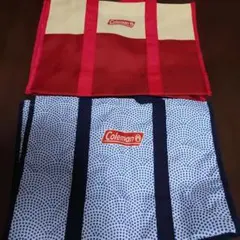 Coleman トートバッグ 赤・青　SAPPORO　2個セット — image 1