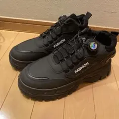 スニーカー　25.5 靴　未使用　ブラック　黒　ダイヤル式 — image 1