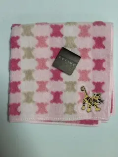 CELINE タオルハンカチ ピンク トラ刺繍　タグ付き — image 1