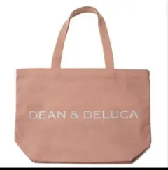DEAN＆DELUCA♪アウトレット‼️ロゴラメ入　内ポケ付肩かけトートLコーラル — image 1
