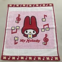 平成レトロ　サンリオ　マイメロディー　ハンドタオル　ピンク チェック柄 — image 1