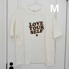 しまむら　ayano コラボ　Tシャツ　loveyour self 半袖　M — image 1