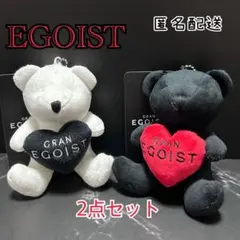 【新品】EGOIST マスコットキーホルダー（くま） ブラック／ホワイト — image 1