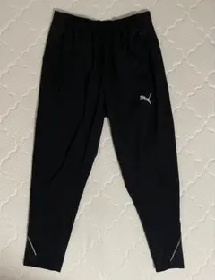 【美品】PUMA メンズ ランニング テーパードパンツ ウーブン 黒 Mサイズ — image 1