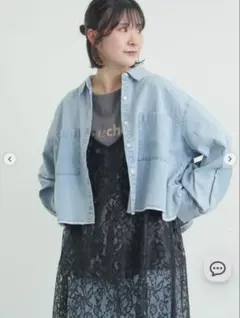 デニムショート丈シャツ — image 1
