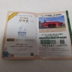 ムーミンバレーパーク 株主優待招待券 2名分 — image 1