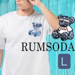 【SALE‼︎】RUMSODA ラムソーダ ベアプリントTシャツ Lサイズ 白 — image 1