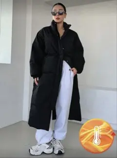 ロングダウンジャケット ブラック — image 1