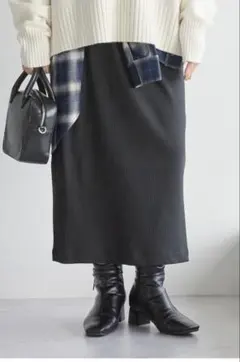 AMERICAN HOLIC 針抜きリブナロースカート　ブラック　Mサイズ — image 1